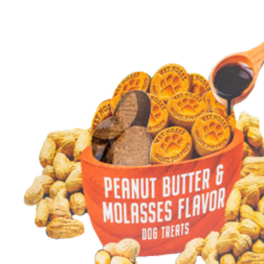 Wet Noses Peanut Butter Molasses - 14 oz- All Natural Dog Treats - No Filler -