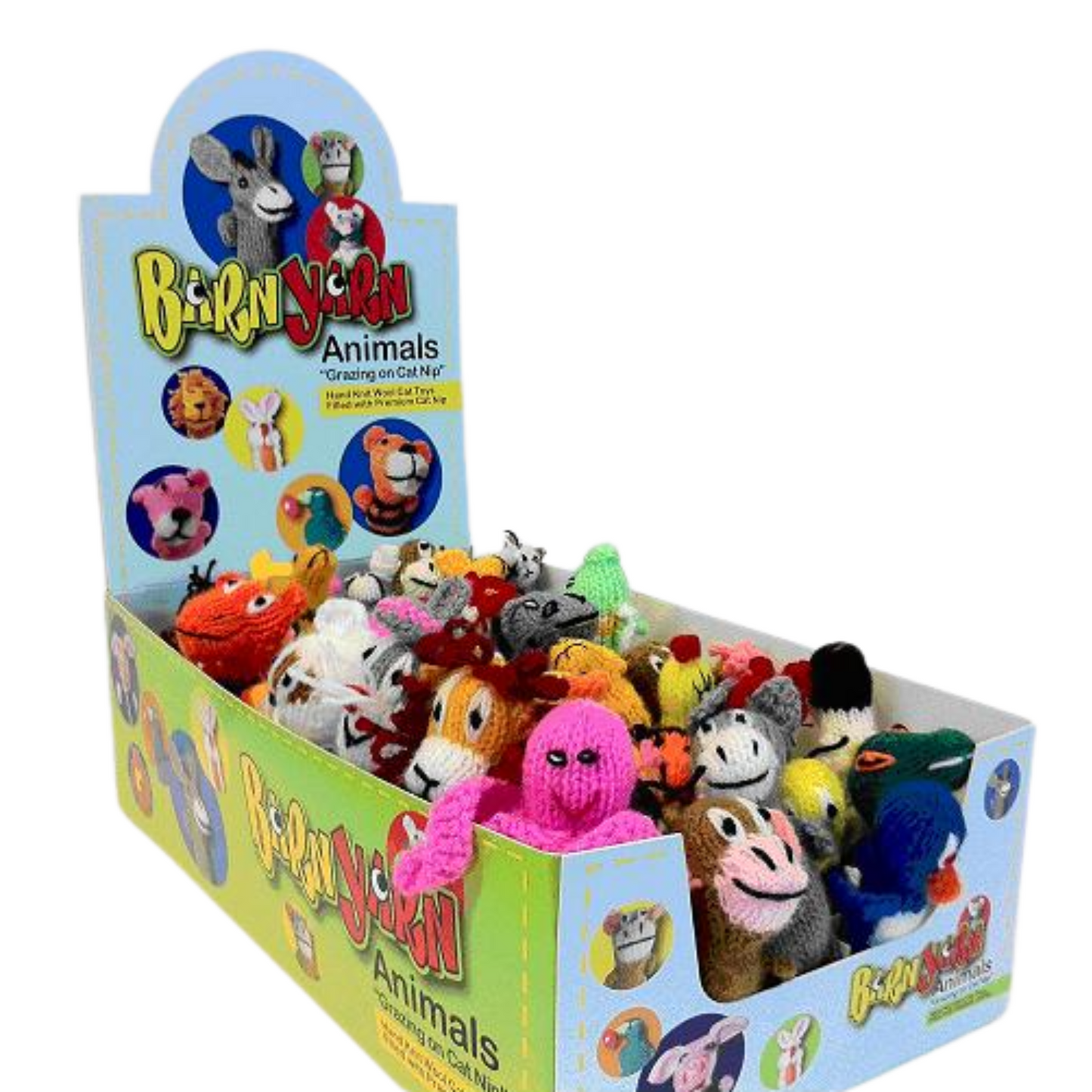 Chilly Dog Barn Yarn Hand Knit Wool Cat Toy with Catnip (12 Pack)