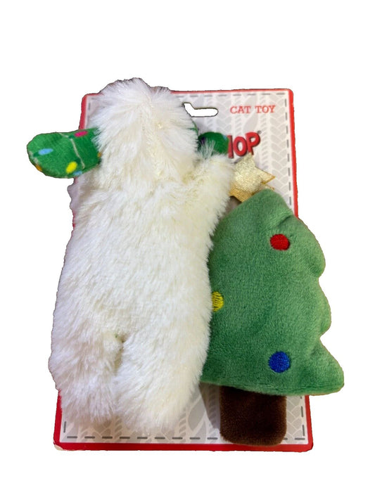 Multipet Lamb Chop Christmas tree Holiday Cat Toy - 2Pk