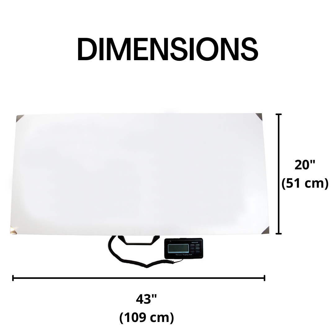 Midlee Dog Stainless Steel Pet Scale 43"x20", 660lb limit