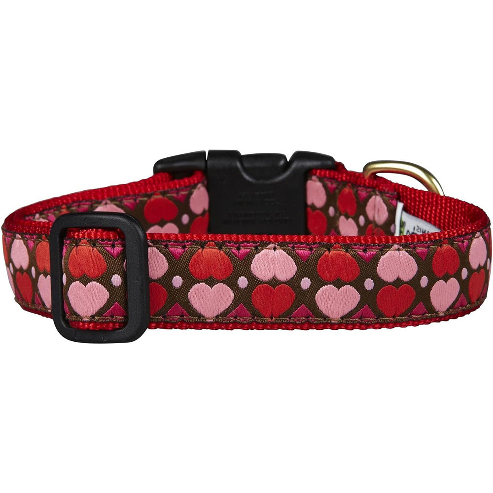 Up Country All Hearts Valentine Dog Collar, Medium