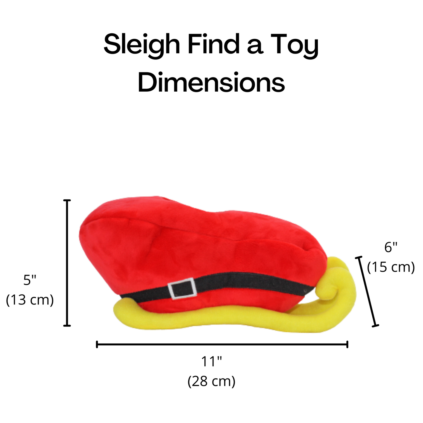 Midlee Santa Sleigh Find a Toy Christmas Dog Toy- Plush Burrow Interactive Hide & Seek Pet Holiday Toy