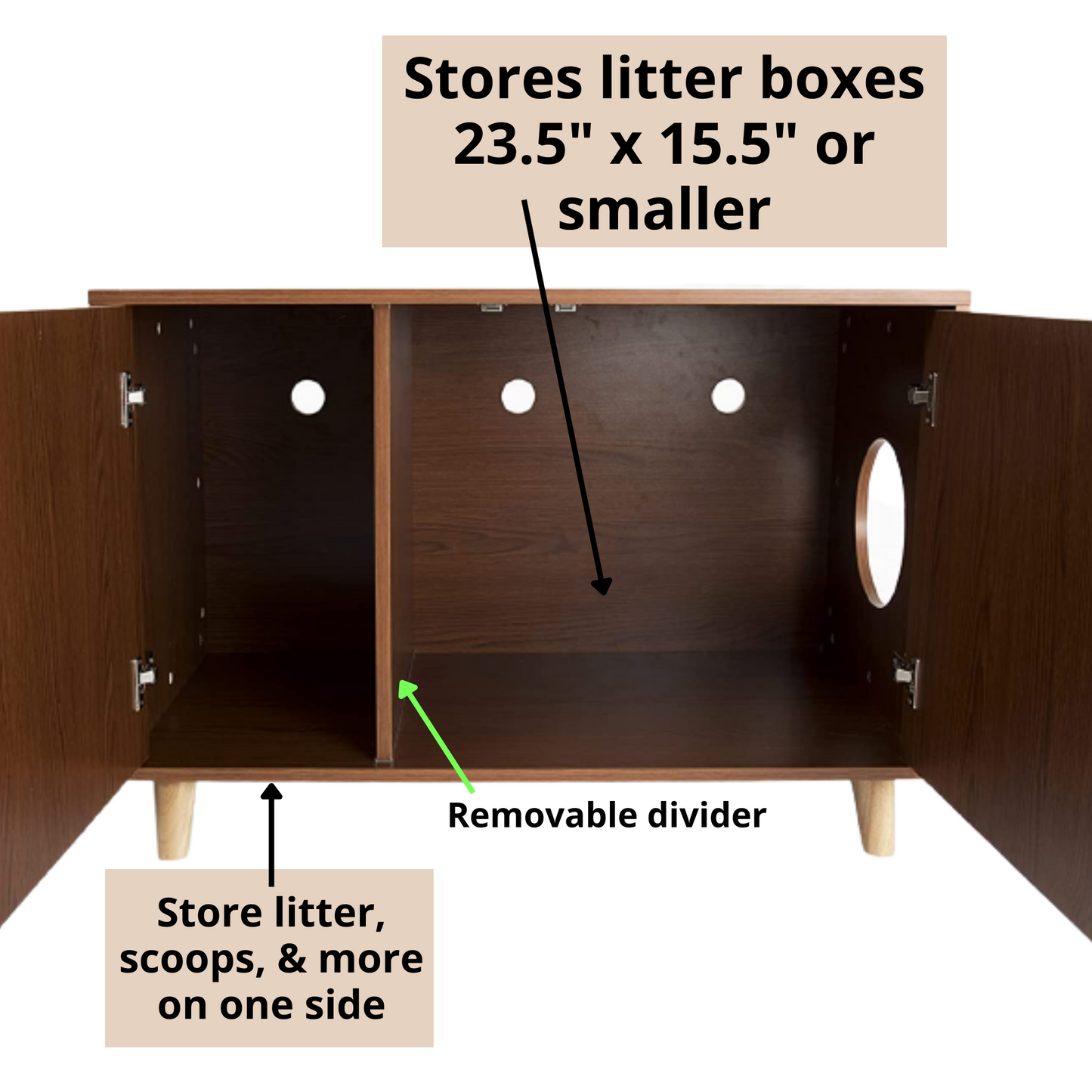 Midlee Hidden Cat Litter Box Furniture Cabinet