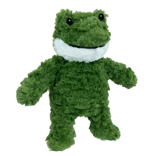 PetLou Frog Shaped Dog Toy, 9-inches Height, Green
