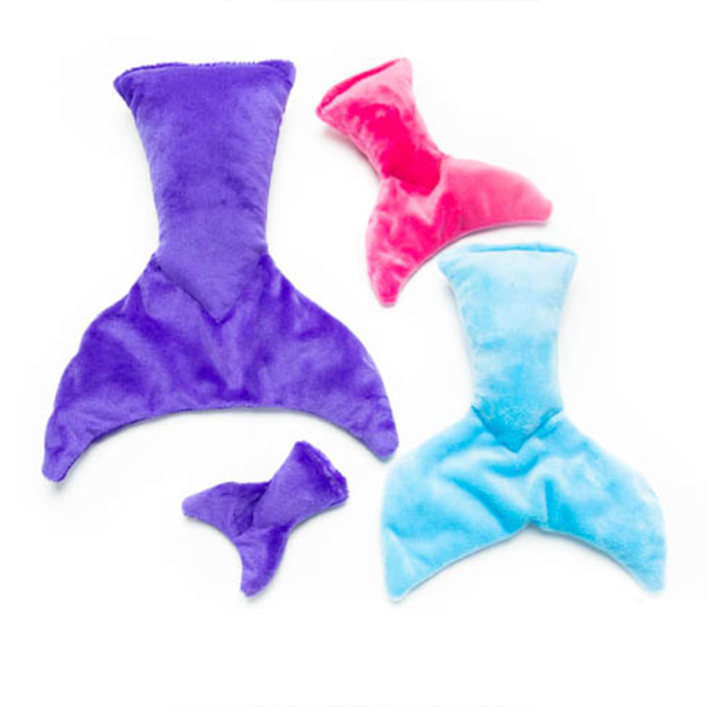 Mutts & Mittens, Inc. Mermaid Tail Plush Dog Toy- (Small)-Assorted Colors