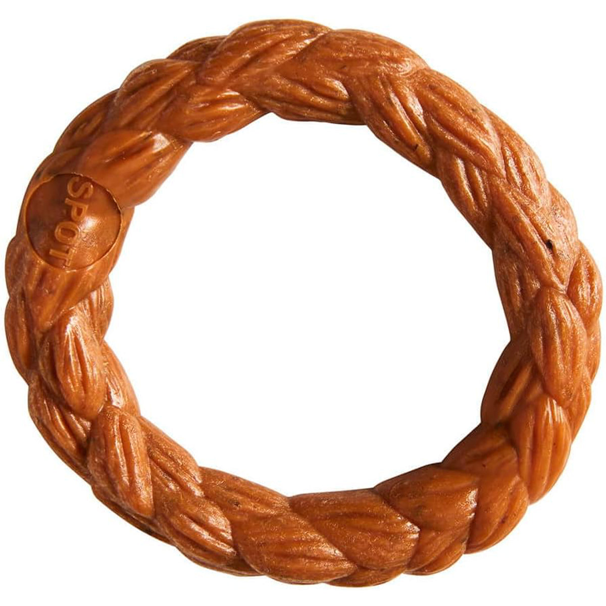 ETHICAL/SPOT Bam-Bone Braided Ring Hickory Flavor Dog Chew Toy - 3"