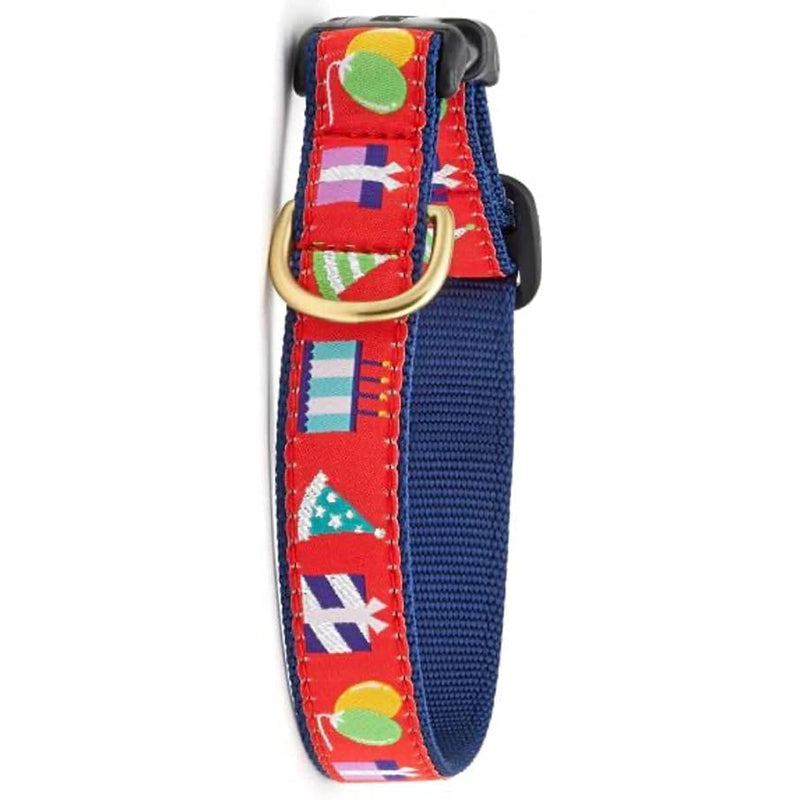 Up Country Birthday Gift Dog Collar - Medium (12 to 18 inches) 1 inch Wide Width