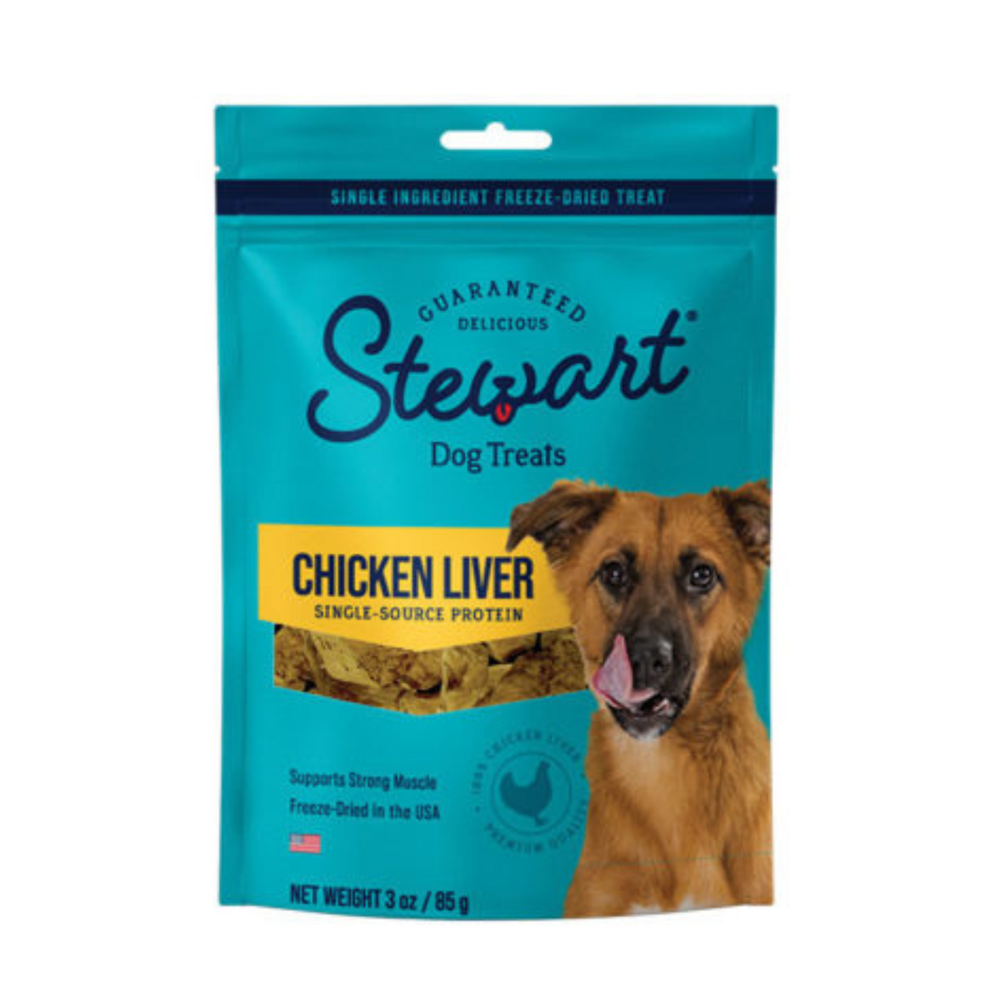 Stewart Freeze Dried Chicken Liver Treats Resealable Pouch - DS