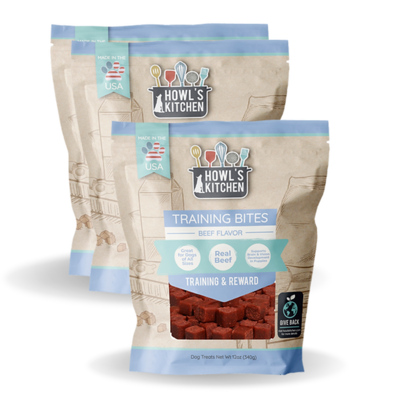 Howl's Kitchen Training Bites Soft Bites - Beef Flavor - DS