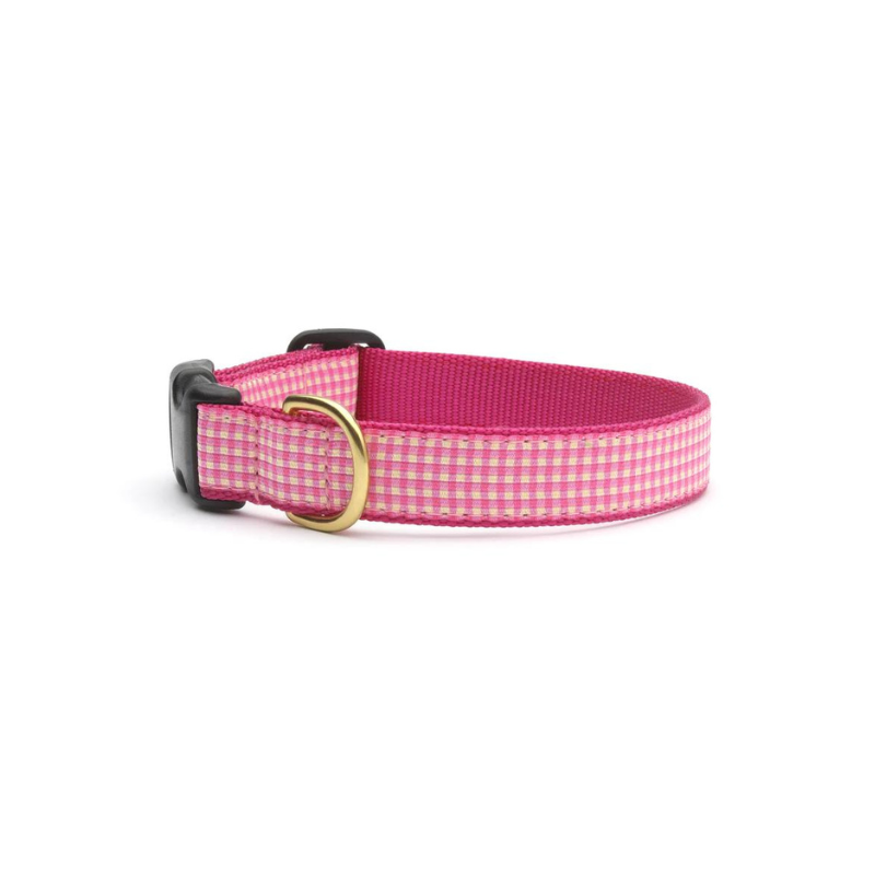Up Country Pink Gingham Collar Medium