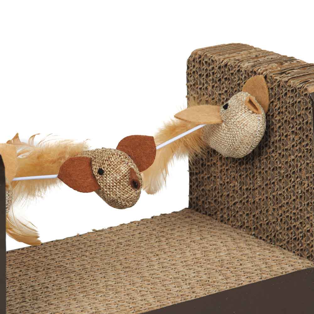 Pet Park Blvd Cat Scratcher With Mice Toy