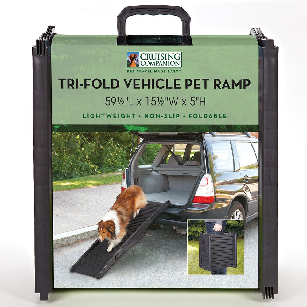 Cruising Companion Black Tri-Fold Vehicle Pet Ramp- DS
