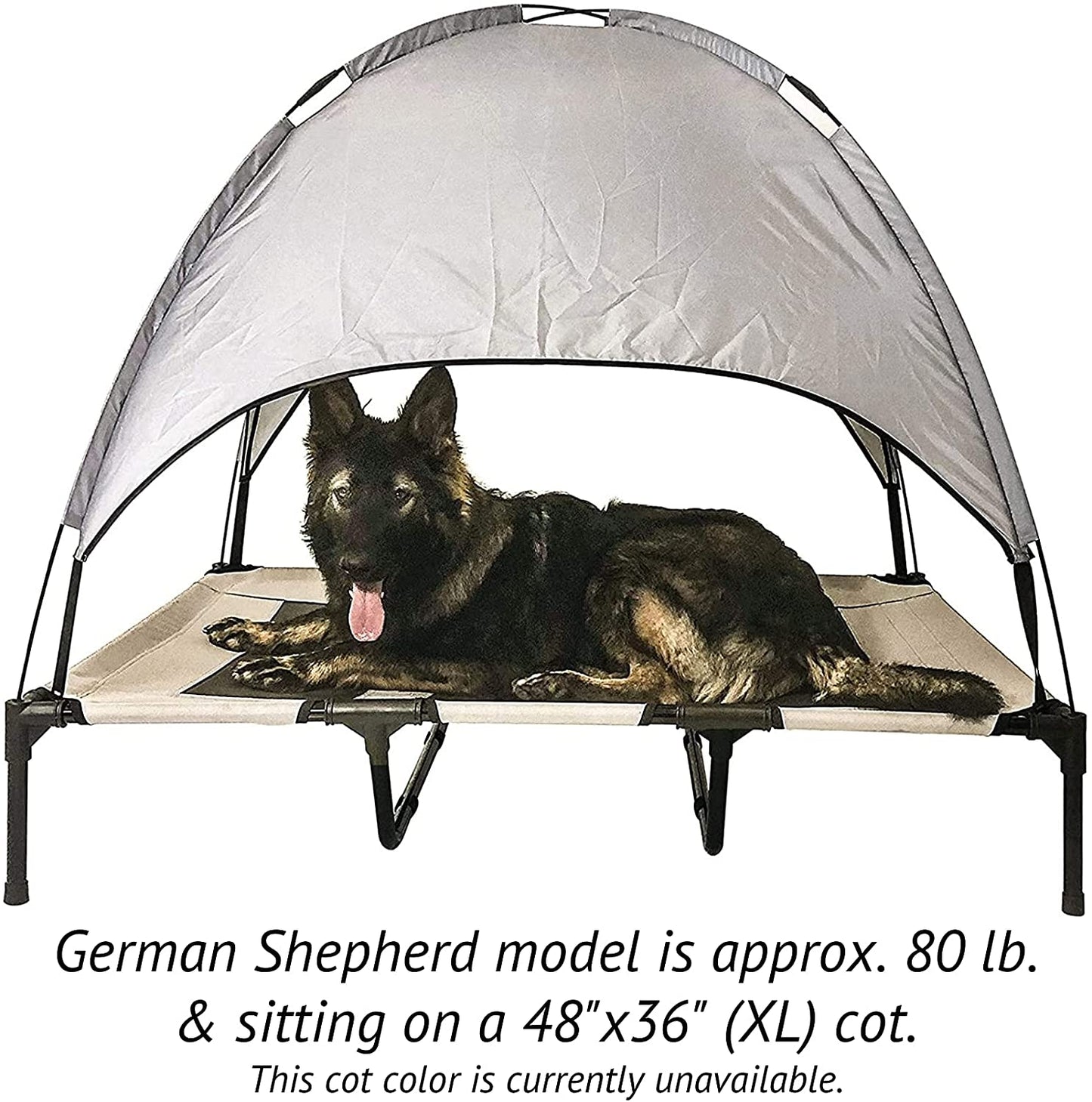 Midlee Green Dog Cot with Canopy