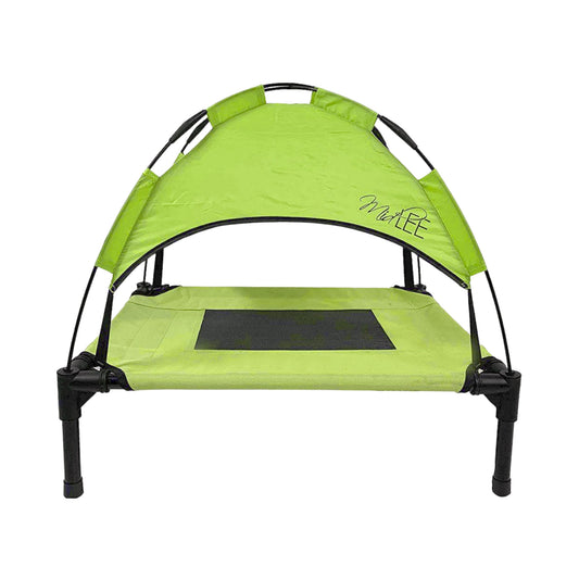 Midlee Green Dog Cot with Canopy