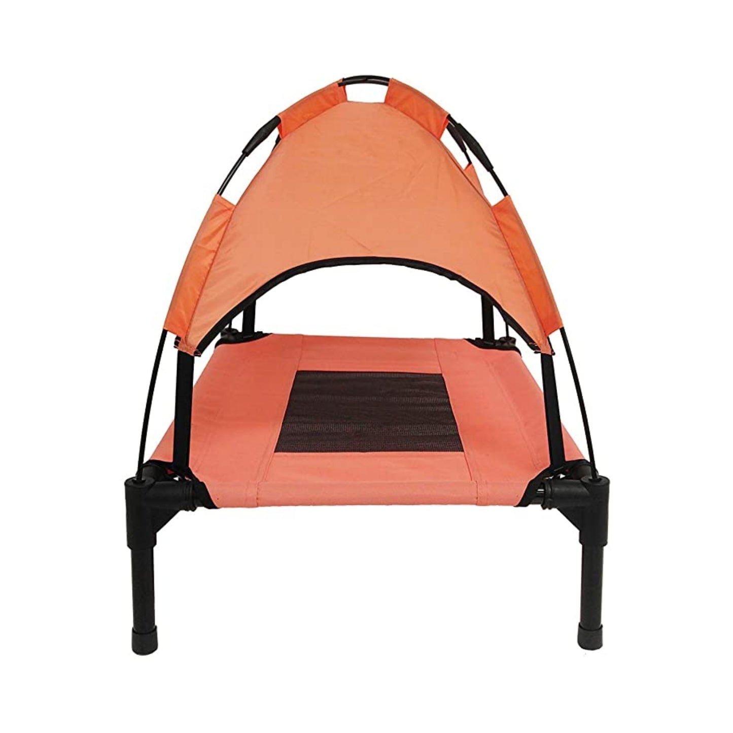Midlee Salmon Dog Cot with Canopy