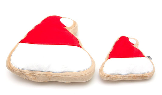 Midlee Christmas Sugar Cookie Plush Dog Toy (Santa Hat, Small)