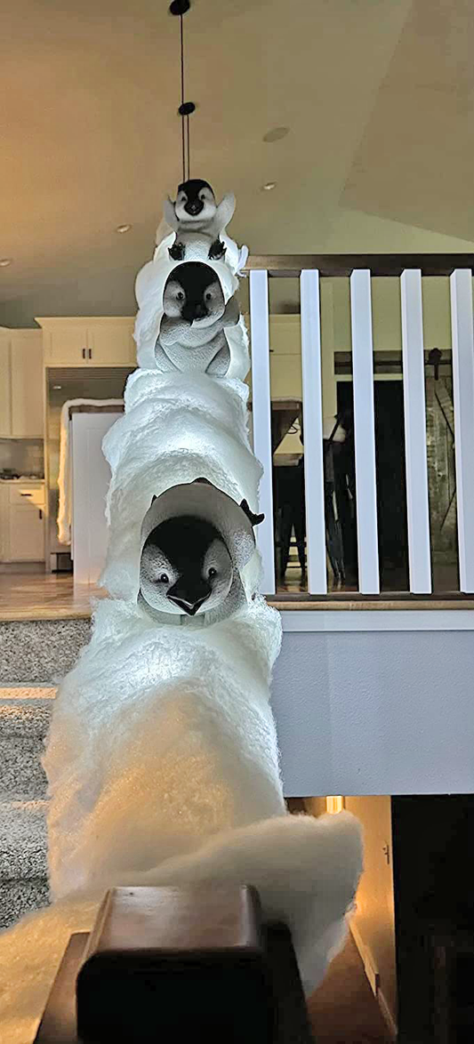 Midlee Christmas Penguin Stairway Holiday Decoration (Set of 3)