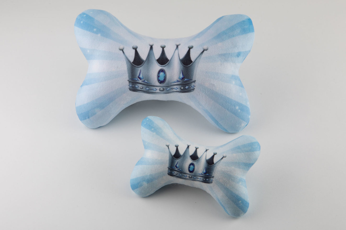 Barker's Bowtique Prince Plush Squeaker Bone Dog Toy - Medium