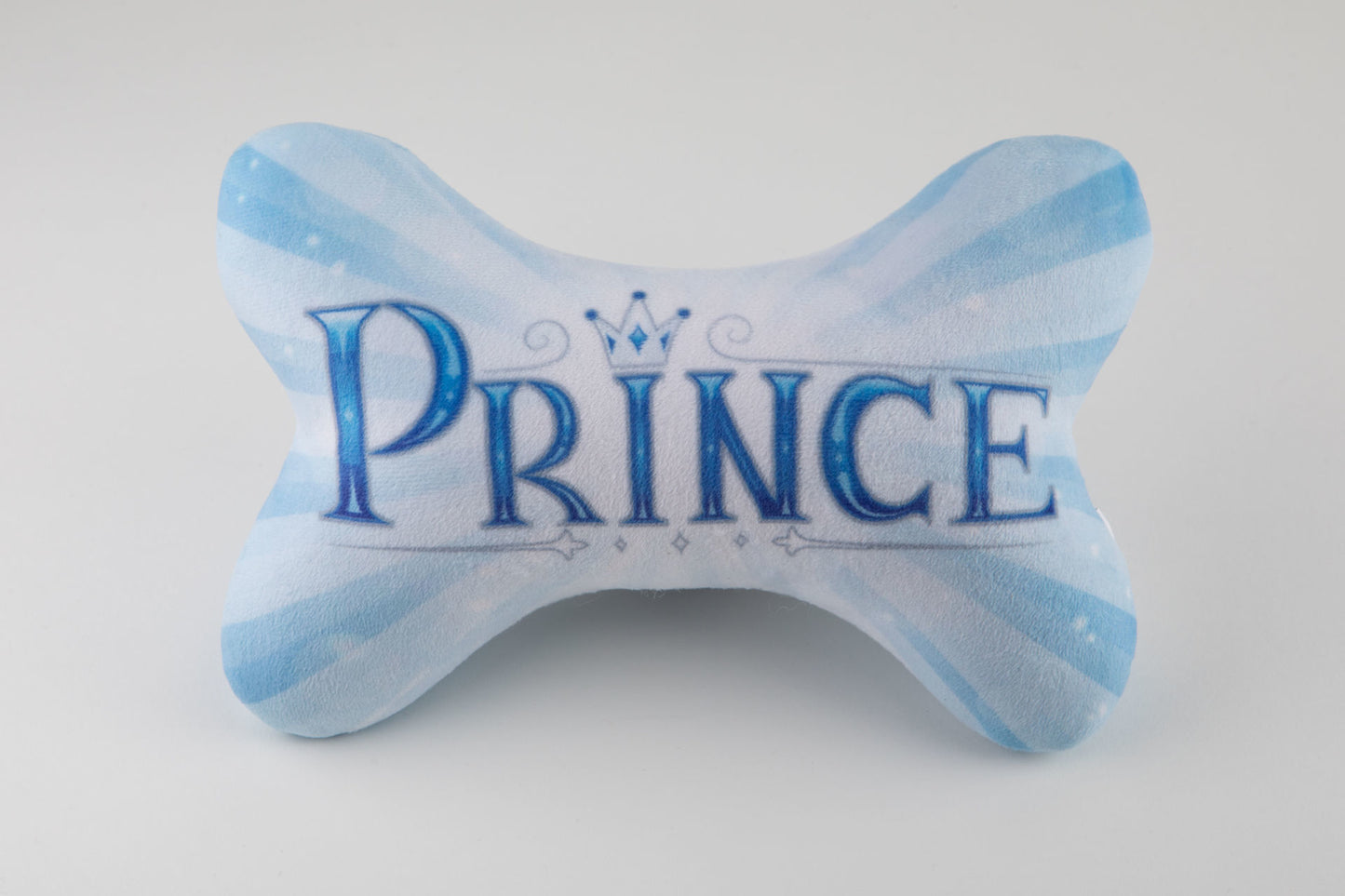 Barker's Bowtique Prince Plush Squeaker Bone Dog Toy - Medium