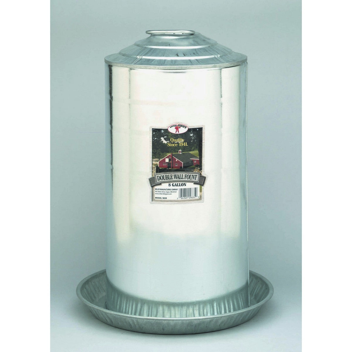 Little Giant 8 Gallon Steel Chick Galvanized Double Wall Fountain