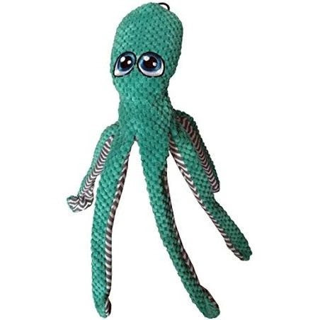 Petlou Octopus Plush Dog Toy - Assorted Colors (16")- One Unit