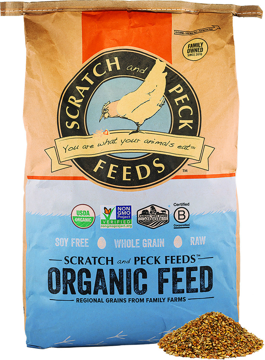 Scratch and Peck Naturally Free Organic Chicken & Duck 18% Layer Mash - 40-lbs