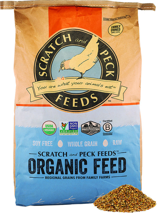 Scratch and Peck Naturally Free Organic Chicken & Duck 18% Layer Mash - 40-lbs