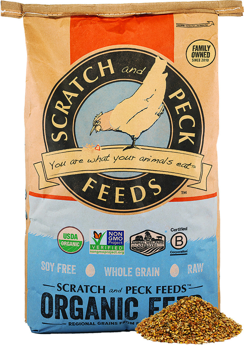 Scratch and Peck Naturally Free Organic Chicken & Duck 16% Layer Mash  - 25-lbs