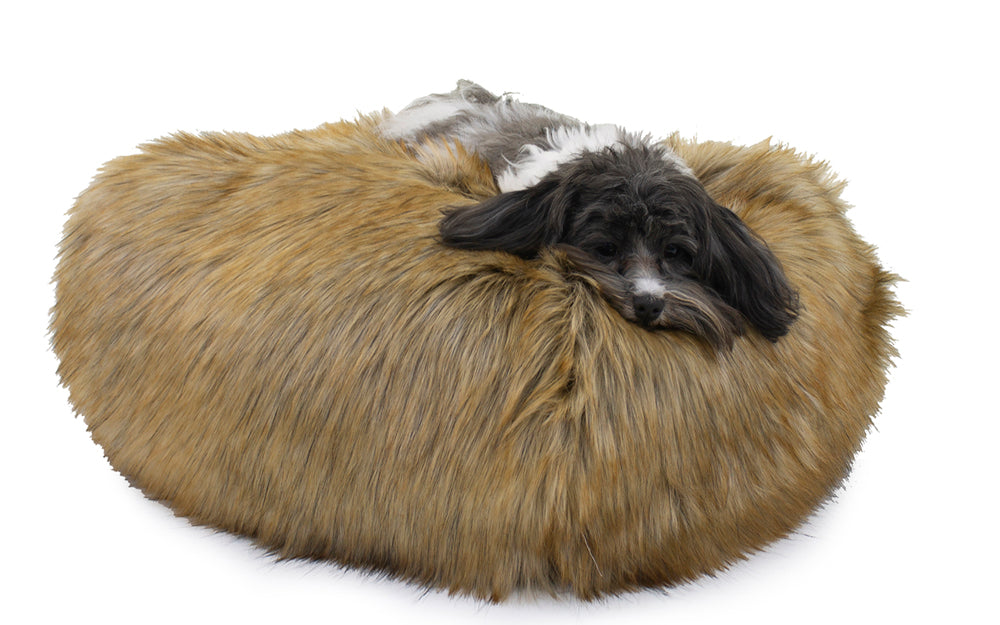 Carolina Pet Company Ombre Faux Fur Puff Ball Bed - 32"