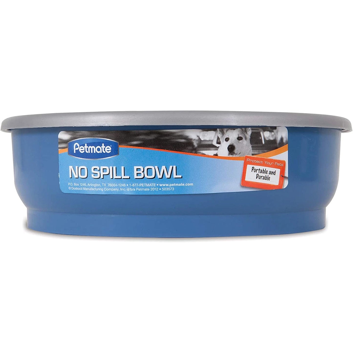 Petmate No-Spill Travel Bowl - Blue