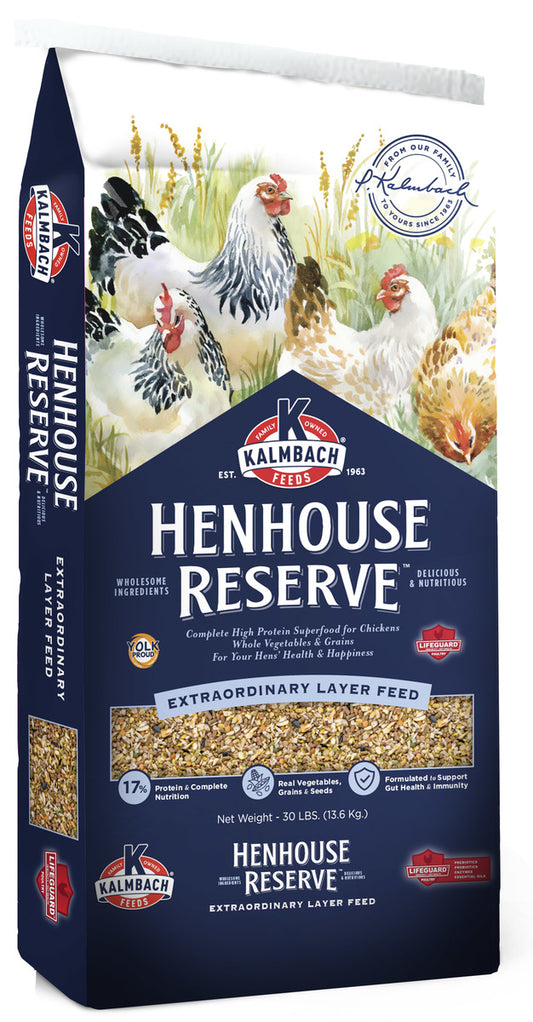 Kalmbach Feeds Henhouse Reserve 17% Whole Grain Complete Layer Feed for Hens, 30 lb