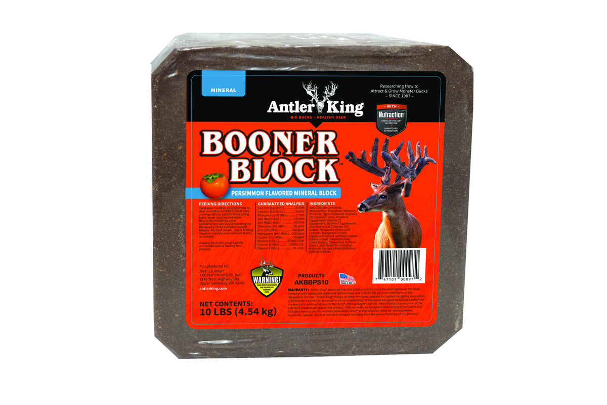 Antler King Persimmon Flavored Booner Block for Deer Year-Round Long-Range Attractant - 10 LB