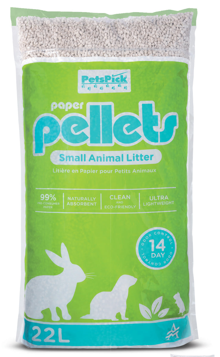 PETSPICK White Paper Pellet Small Animal Litter - 22 L