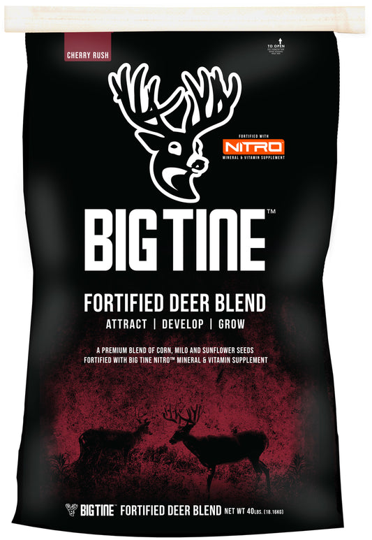 Big Tine Black/Red Nitro Fortified Deer Blend Cherry Rush -  40 LB