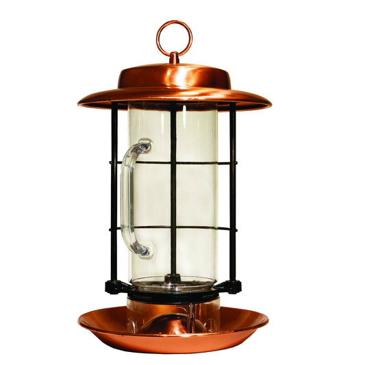 Woodlink Copper & Black Metal Combo Hopper / Scoop Bird Feeder