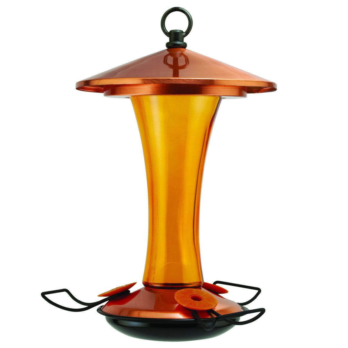 Panacea Copper/Orange Mid-Century Coppertop Oriole Feeder With Hidden Ant Moat - 16 Oz