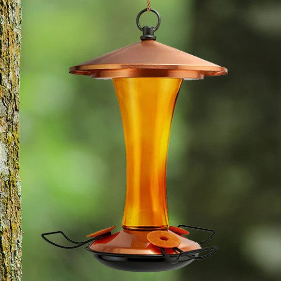 Panacea Copper/Orange Mid-Century Coppertop Oriole Feeder With Hidden Ant Moat - 16 Oz