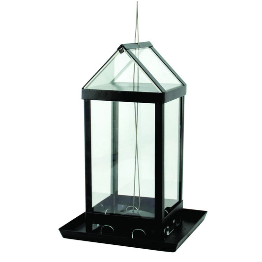 Audubon Modern Farmhouse Clear View House Feeder - Black