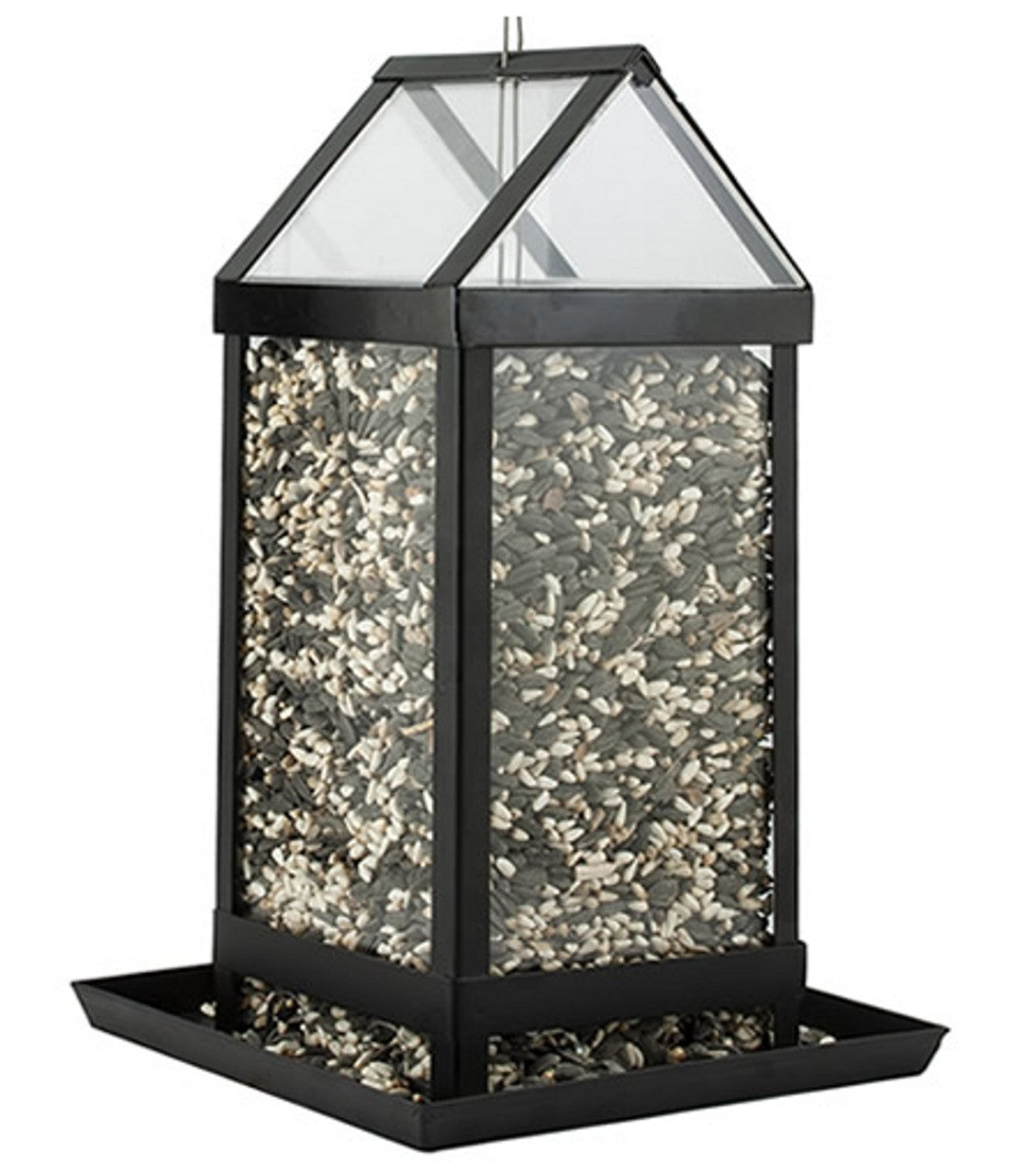 Audubon Modern Farmhouse Clear View House Feeder - Black