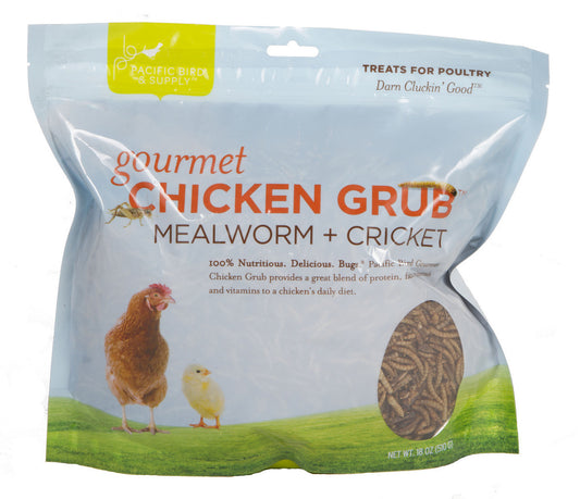 Pacific Bird & Supply Co. Gourmet Chicken Grub Mealworm and Cricket - 18 Oz