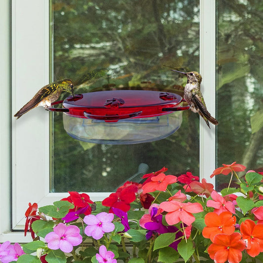 Nature's Way Traditional Red Window Flower Hummingbird Feeders - 8 Oz