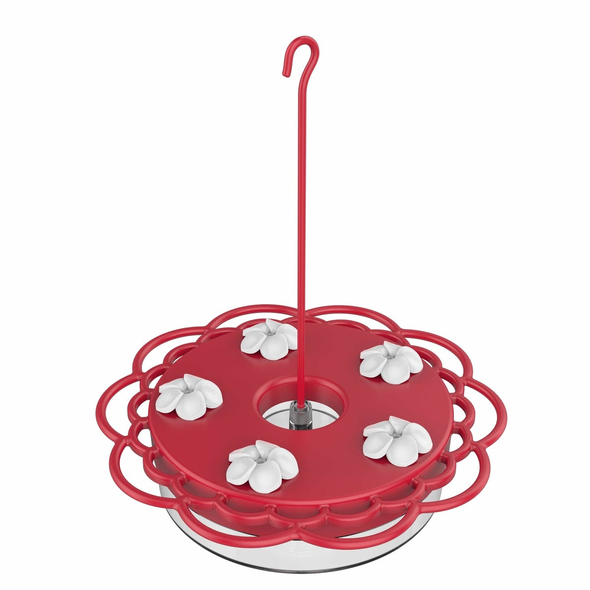 Nature's Way Red 2 in 1 Plastic Dish Hanging Hummingbird Feeders - 13 Oz