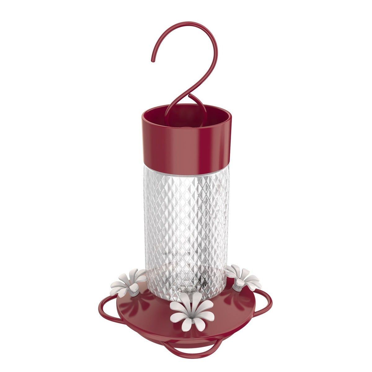 Nature's Way Red Charming Cherry Glass Hummingbird Hanging Glass Feeder - 13 Oz