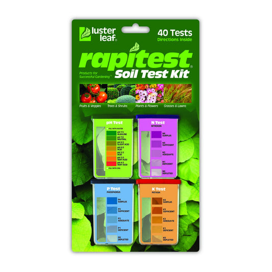 Luster Leaf Rapitest Test Kit for Soil pH, Nitrogen, Phosphorous and Potash