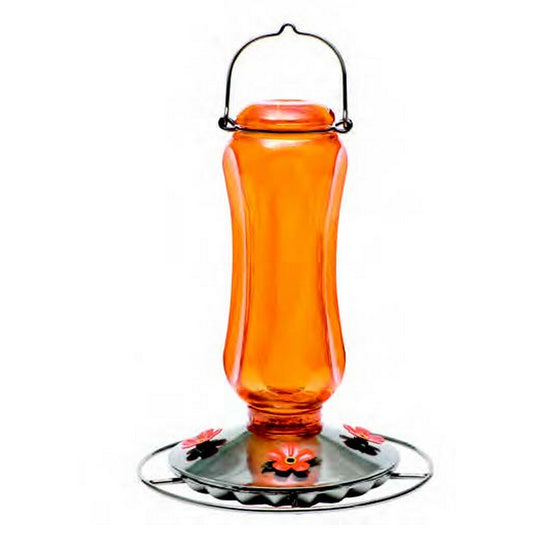 Perky Pet Carnival Glass Vintage Orange Oriole Feeder  - 16 oz