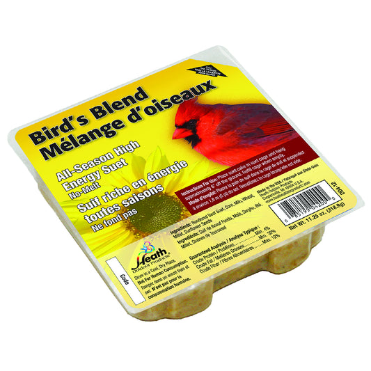 Heath Outdoor Products DD4-12 Yellow All Season Bird's Blend Suet - 11.25 Ounce (Pack of 12)