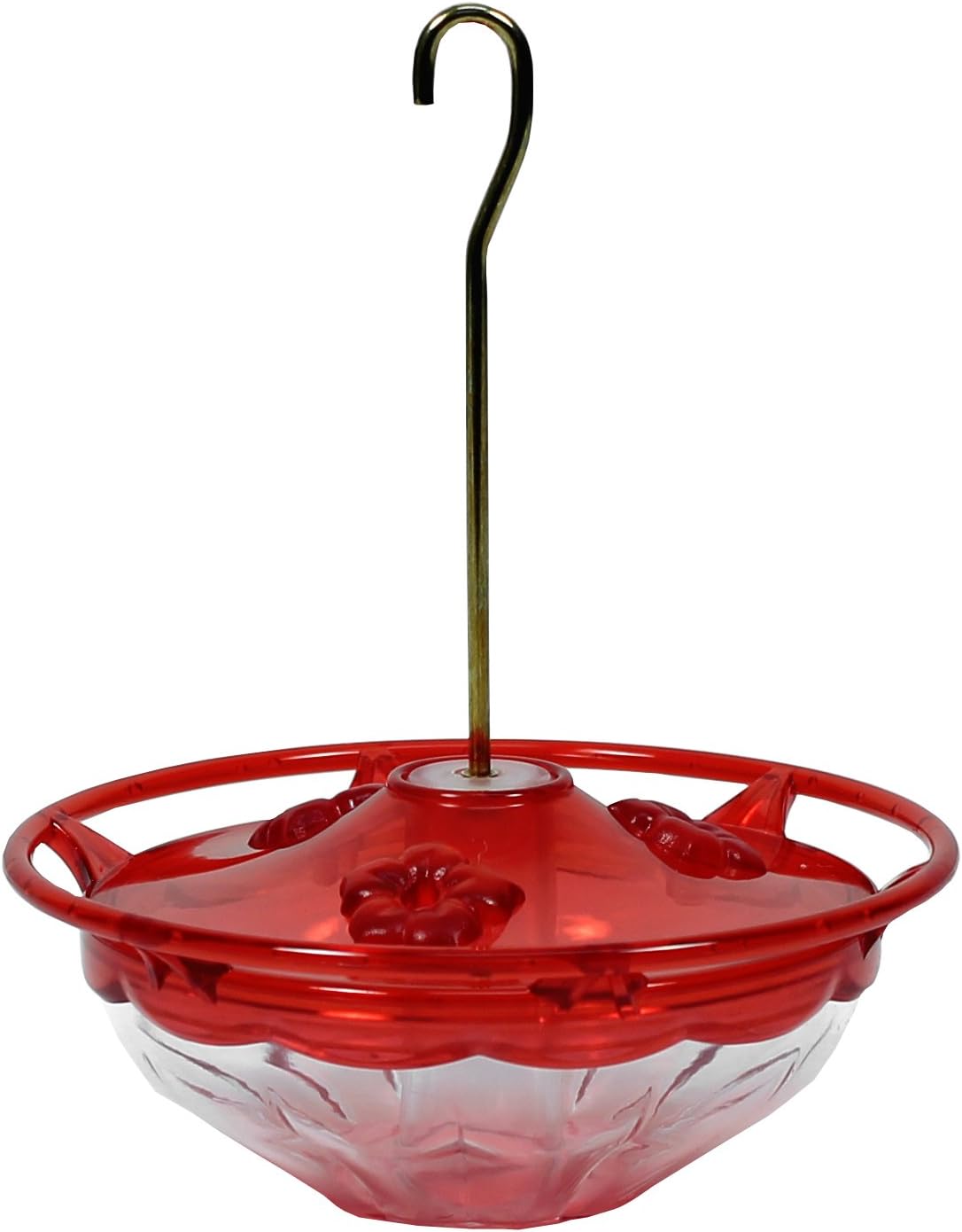 Aspects Red/Clear Mini HummBlossom Hanging Hummingbird Feeder - 4 Oz