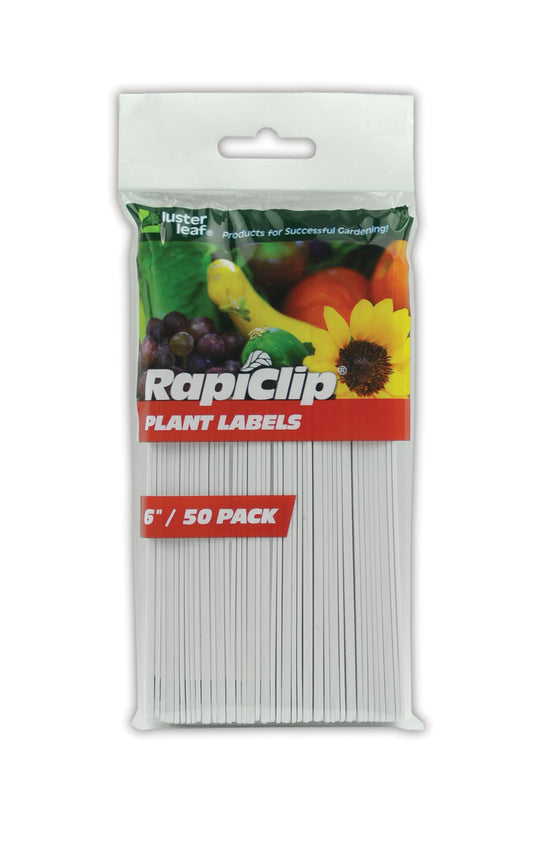 Luster Leaf Garden Plant Labels, 6-Inch (White-50 Packs)