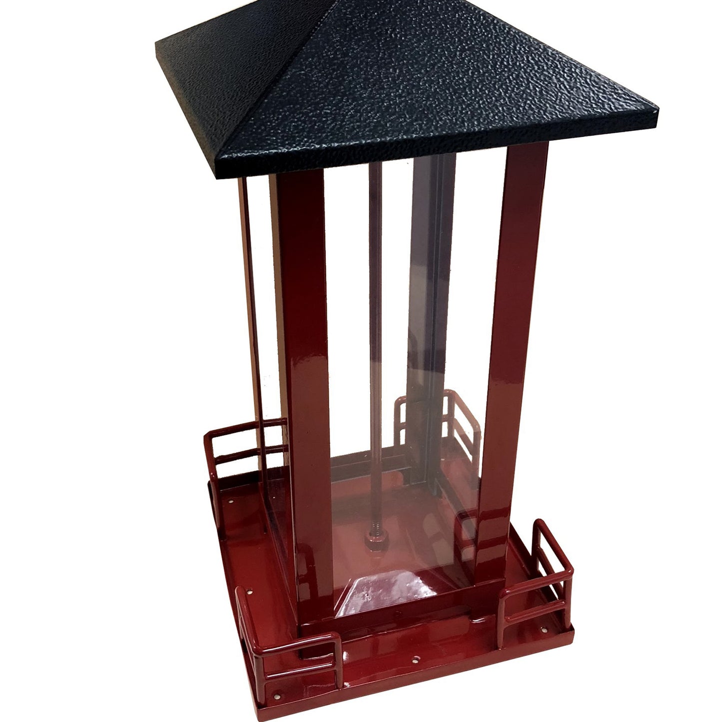 Heath Outdoor Products Metal Roof Bird Feeder - Red & Black