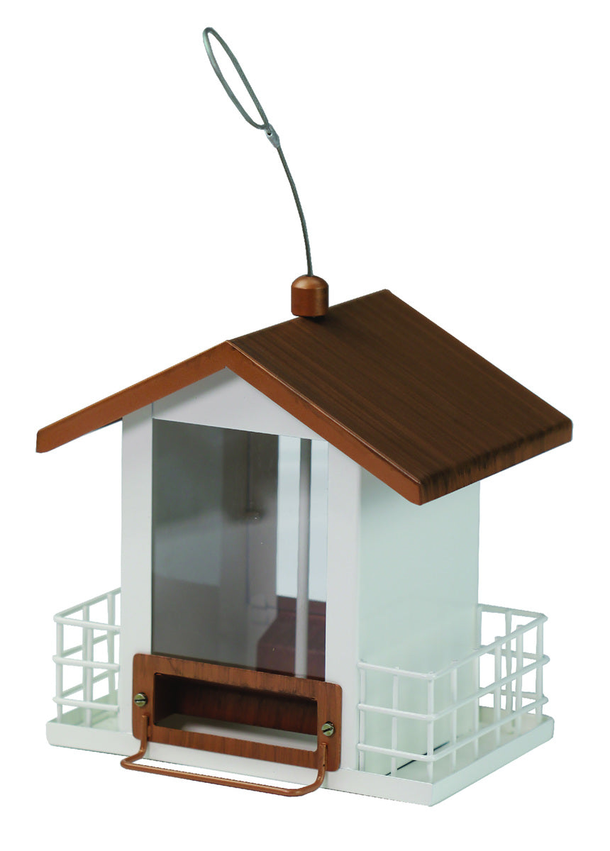 Heath Outdoor Products White/Brown Double Suet Hopper Bird Seed Feeder